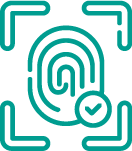 Biometric authentication security icon