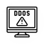DDoS protection and WAF shield icon