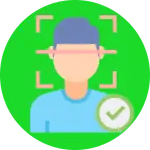 KYC and AML compliance verification icon