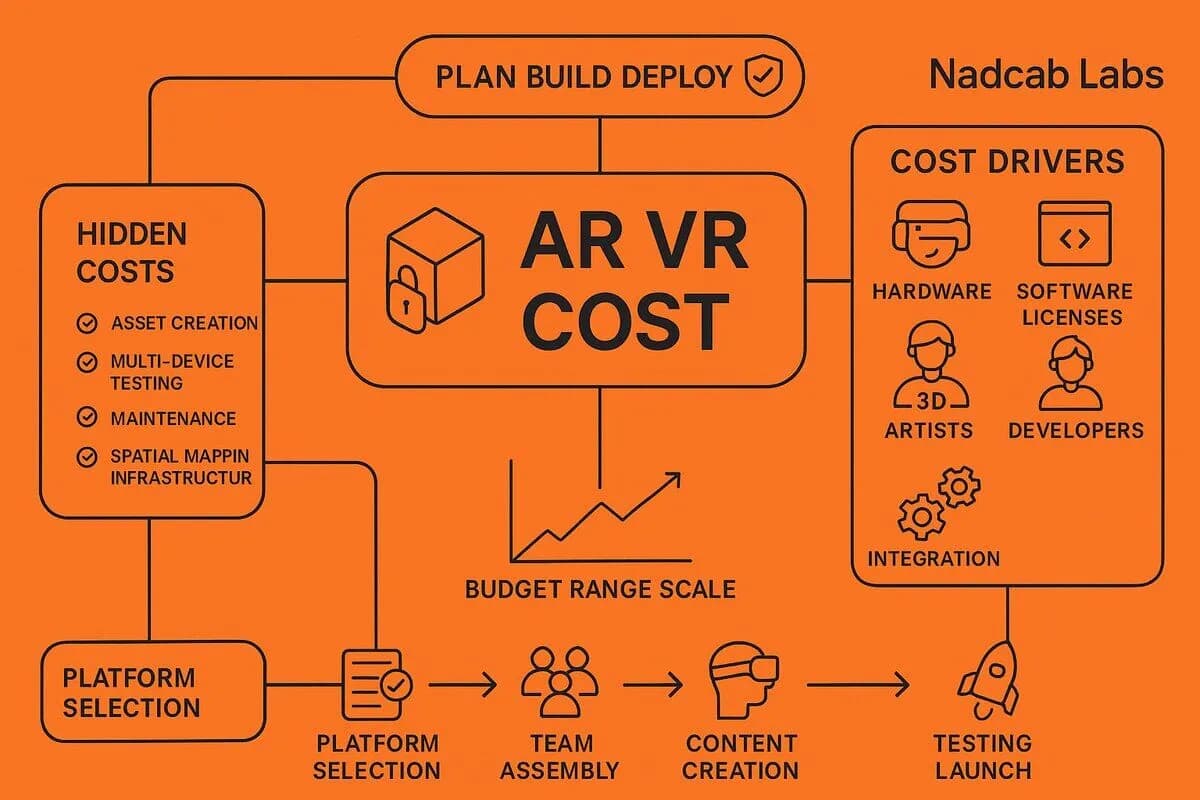 AR VR development cost breakdown — Nadcab Labs
