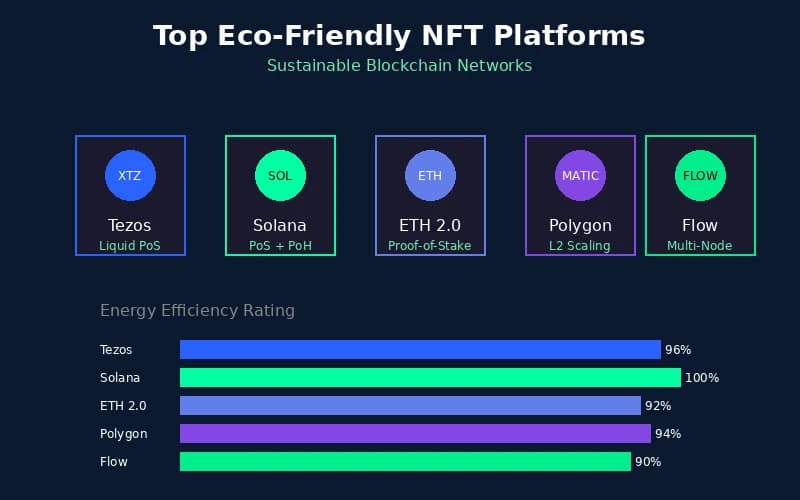 Eco-Friendly NFTs — labelled architecture diagram with workflow steps