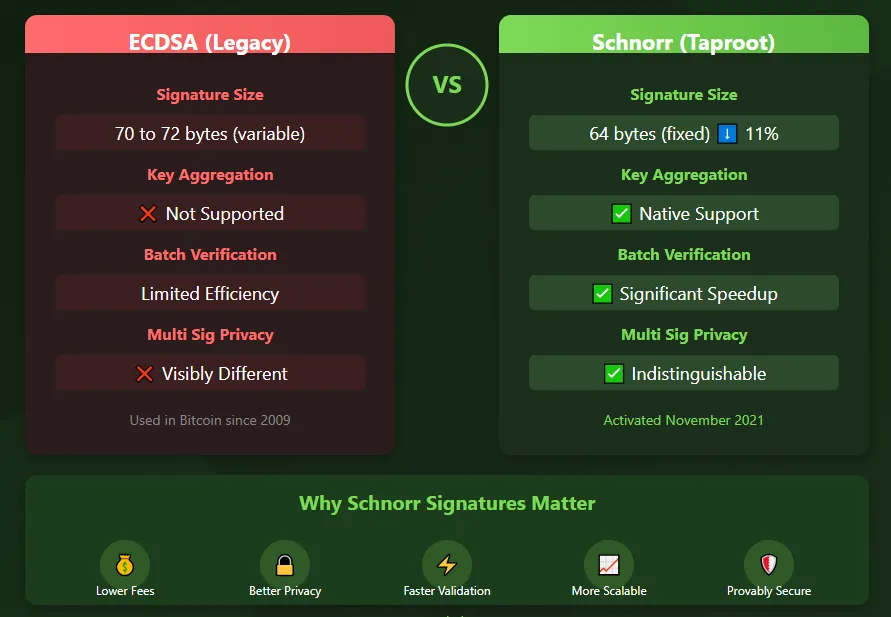Taproot in Bitcoin network upgrade explained visually