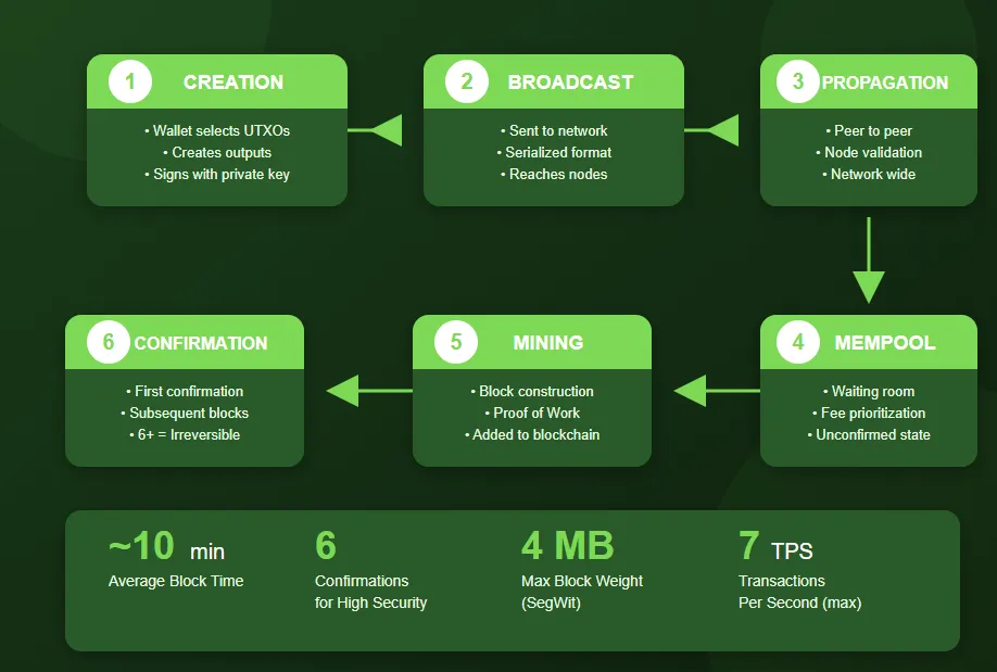 Bitcoin Script smart transaction process with blockchain validation concept