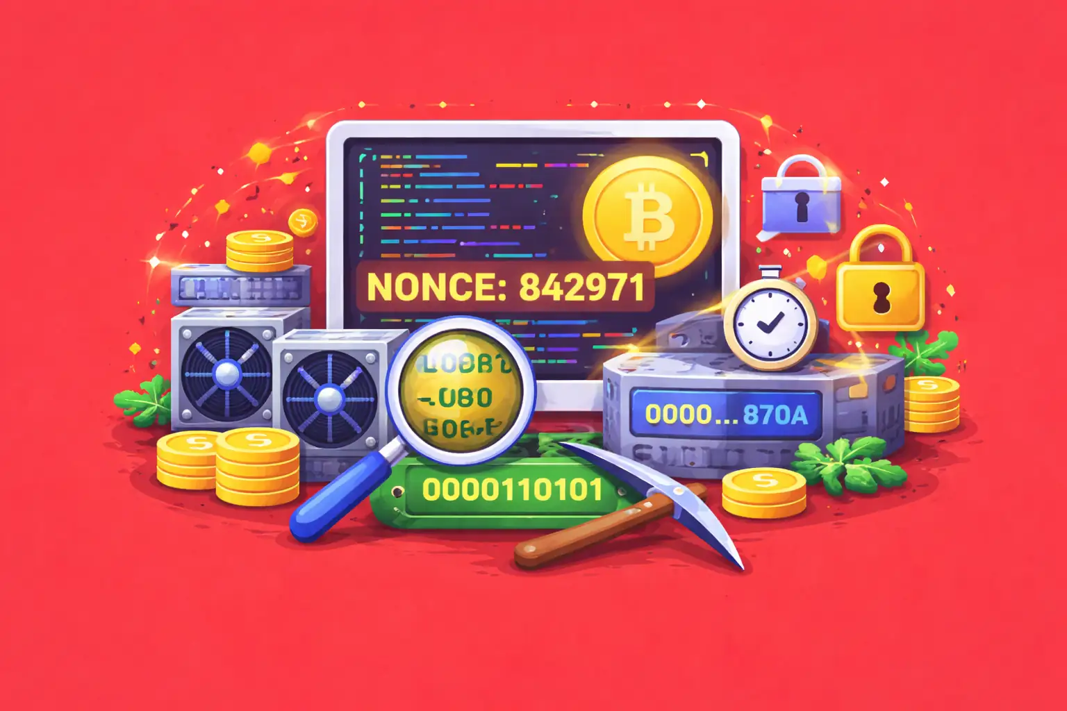 Bitcoin Nonce Easy Proof of Work and Hashing