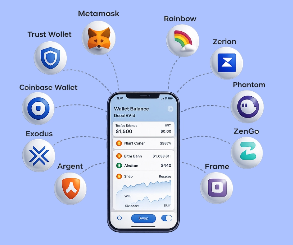 Best Web3 crypto wallets in 2026 showcasing MetaMask, Trust Wallet, Phantom and hardware wallets for secure self-custody