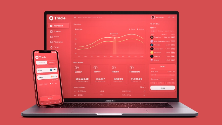 3D illustration of a secure non-custodial DeFi wallet interface showing blockchain transactions and digital assets