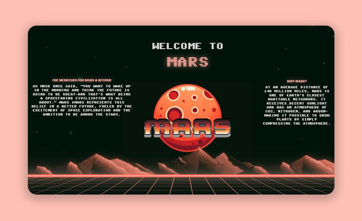 Mars $MARS – The Future of Meme coins in Space Exploration