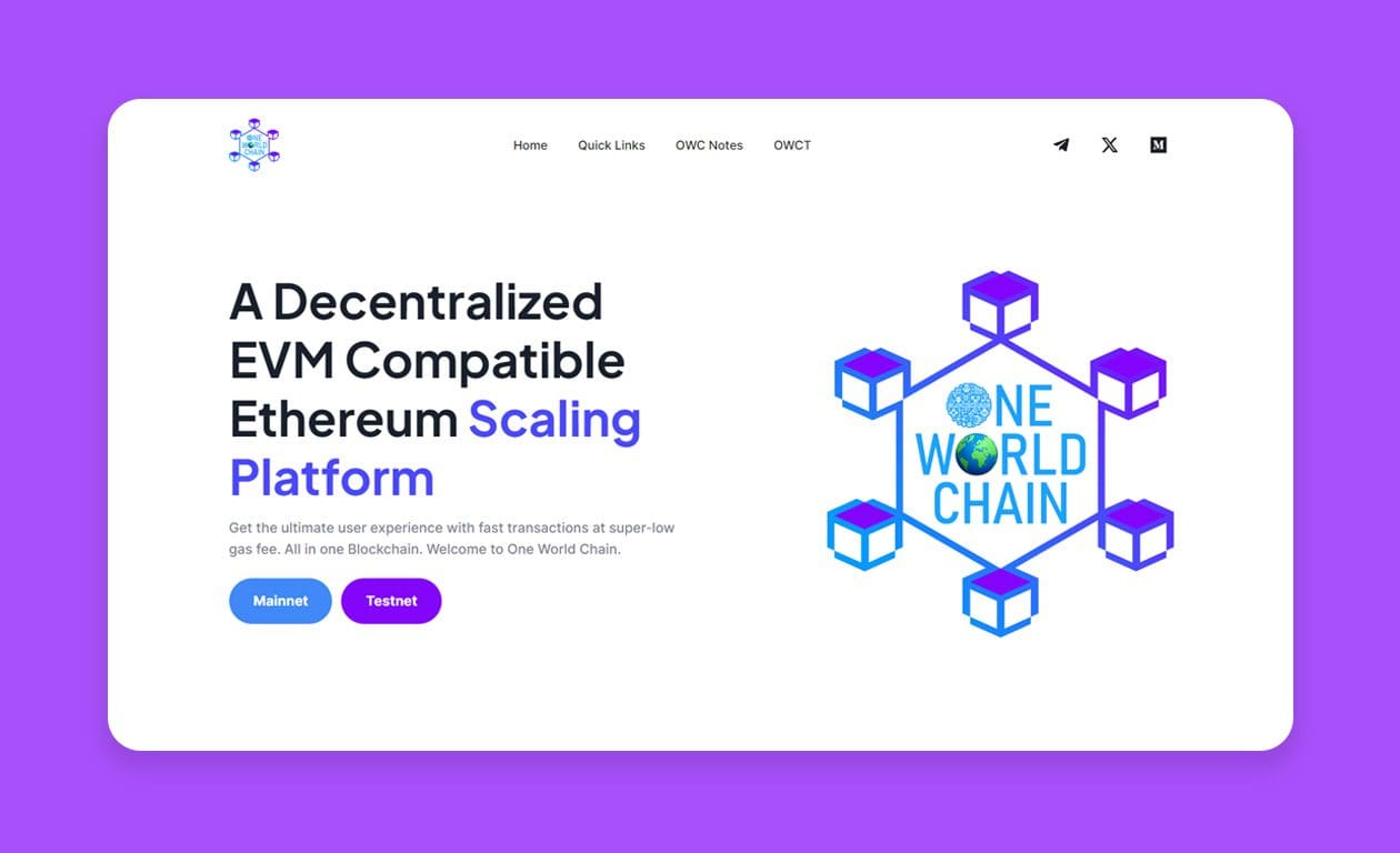 One World Chain &#8211; Decentralized EVM Scaling for Ethereum