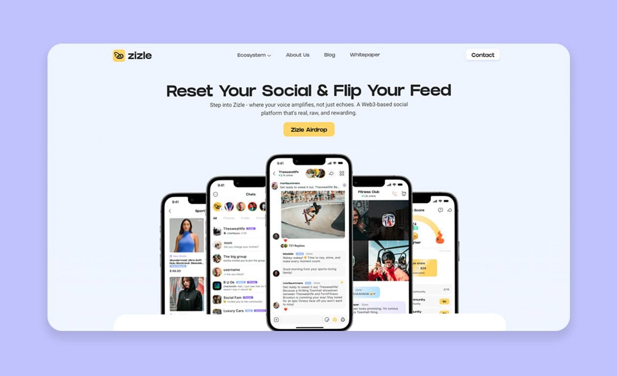 Zizle – Social Media on Solana Blockchain with AI Features
