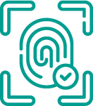Biometric authentication security icon