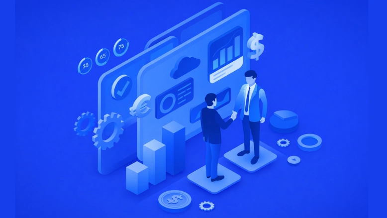 Developer writing constructor in smart contracts code using Solidity on laptop in professional blockchain development office