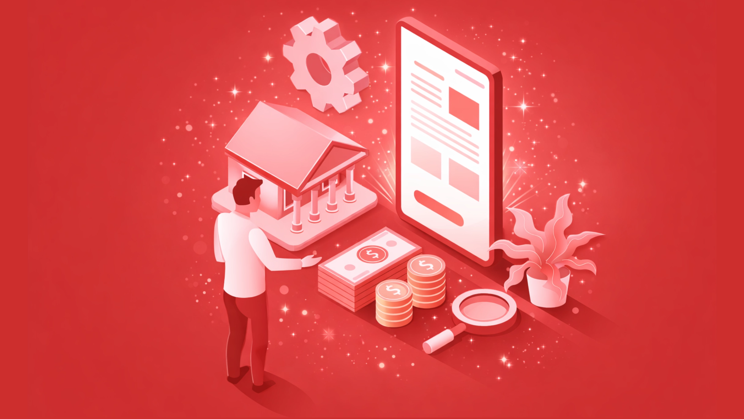 Blockchain engineer analyzing gas price in smart contract transaction data on multiple monitoring screens in office