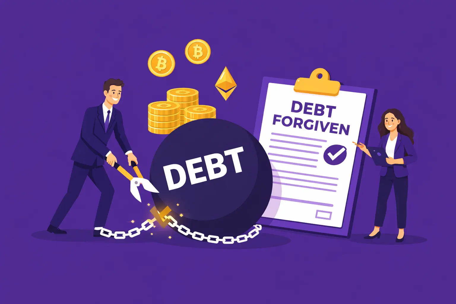 Forgiving debt in defi