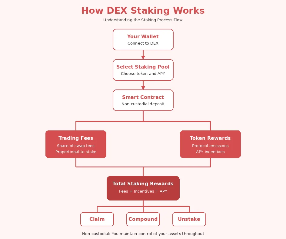 how dex staking works