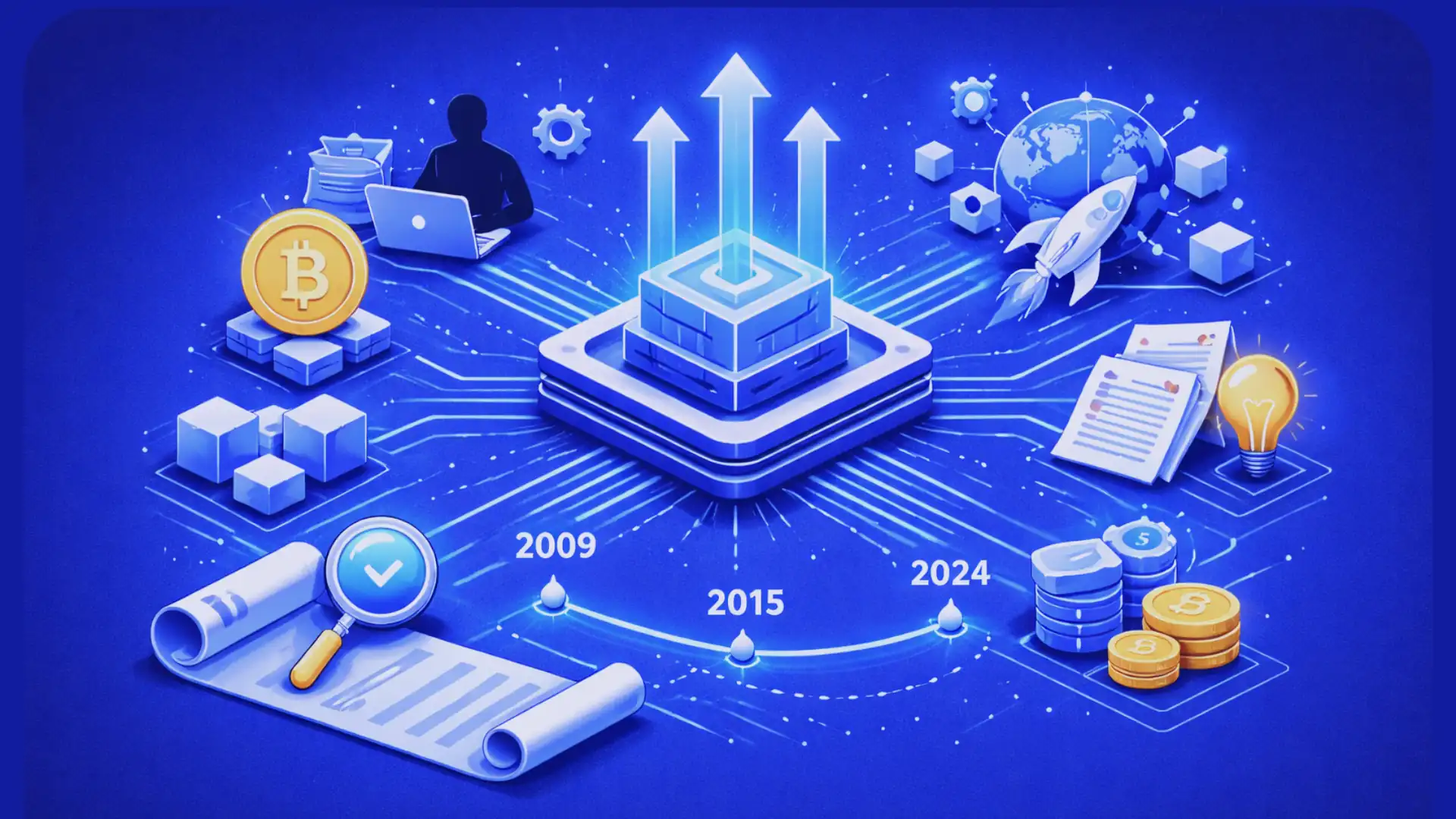 History of Blockchain — overview illustration for enterprise teams