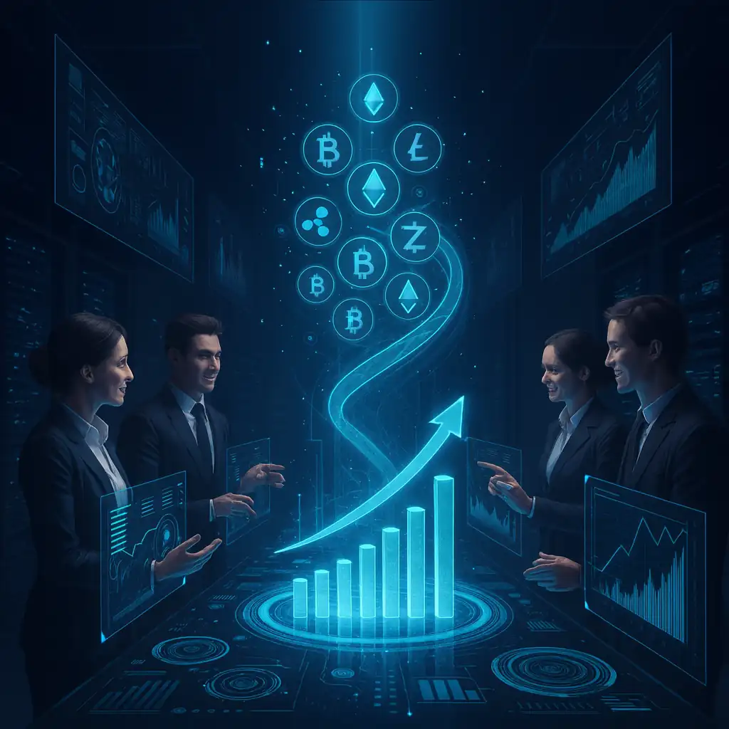 Blockchain and Web3 industry milestones illustration