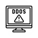 DDoS protection and WAF shield icon