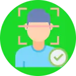 KYC and AML compliance verification icon
