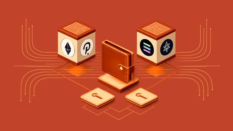 Cryptocurrency Wallet Architecture diagram showing overall wallet design, key management, and multi-chain support
