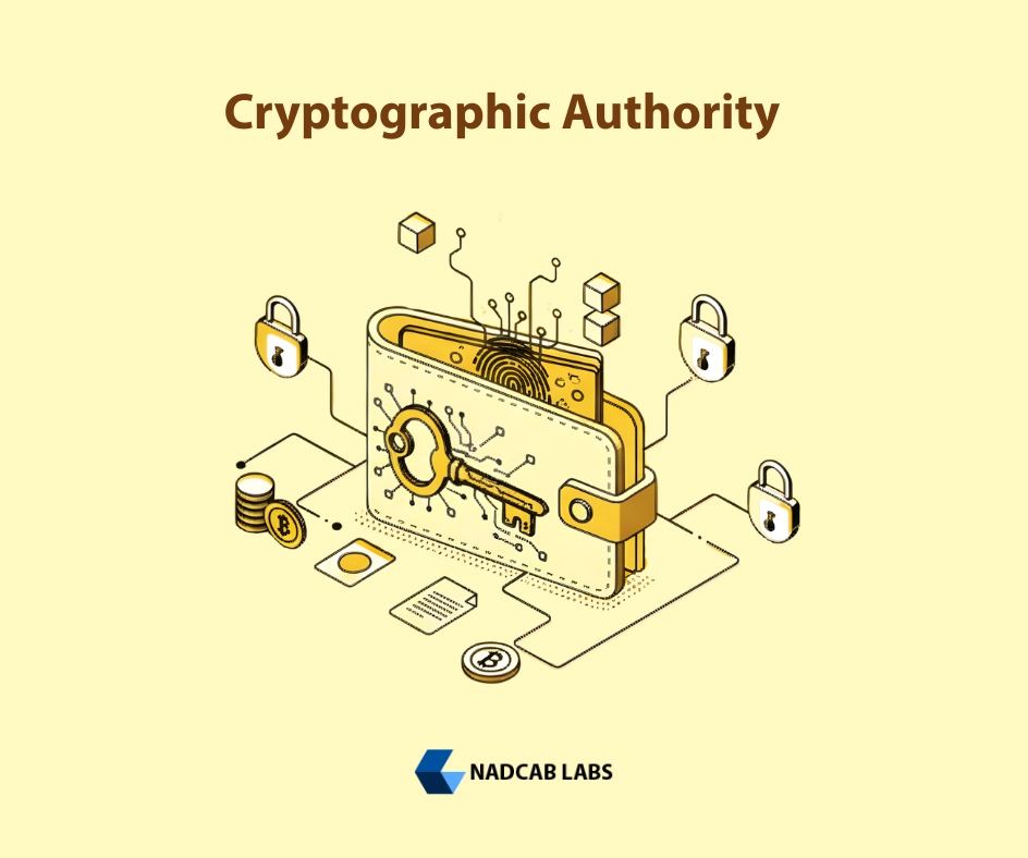 Cryptocurrency wallet protocol level illustrating cryptographic authority through private key control