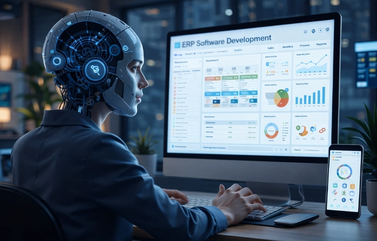 Custom ERP solutions powered by AI technology