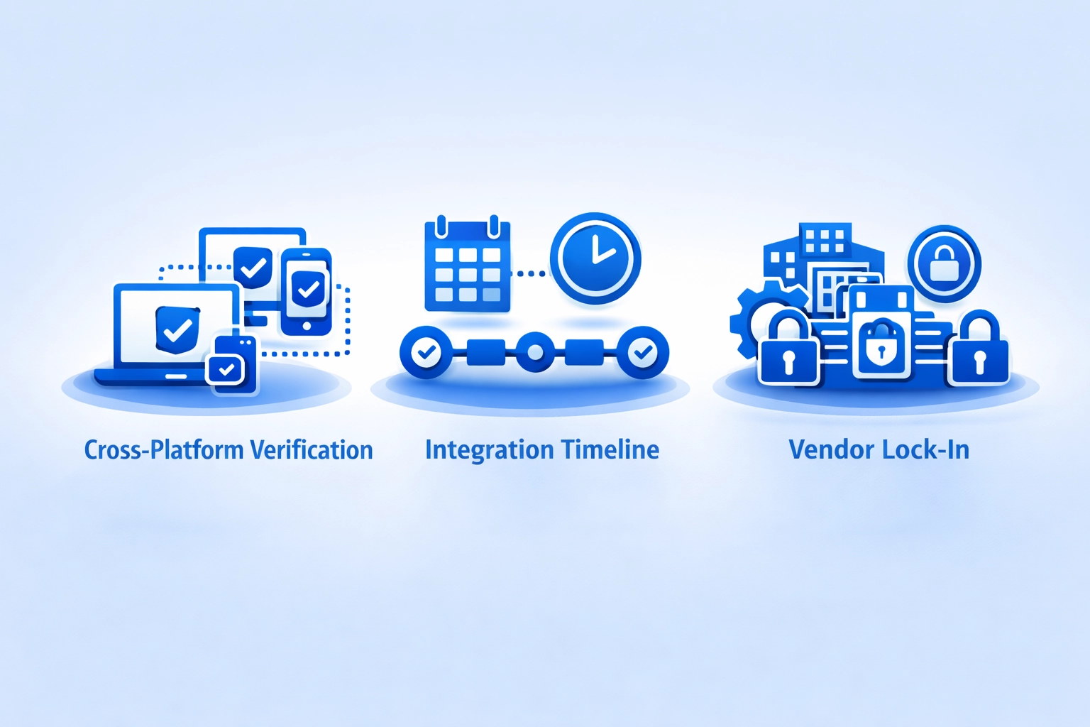 Identity verification credential lifecycle flowchart demonstrating smart contract automation from issuance through active verification to renewal and revocation
