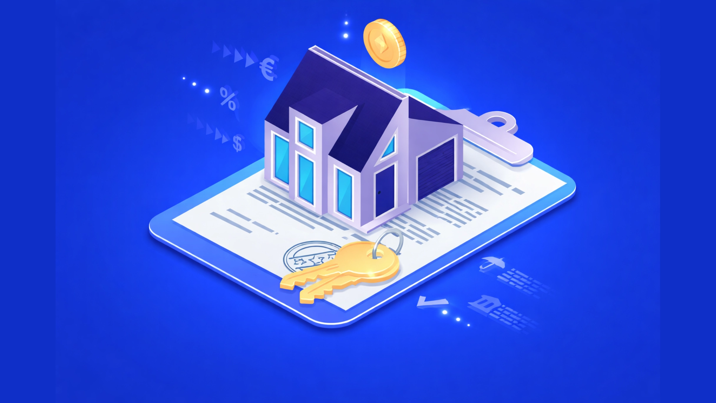 Automated DeFi Lending Protocols workflow showing tokenized real estate collateral flowing through smart contracts to liquidity pools for borrowers