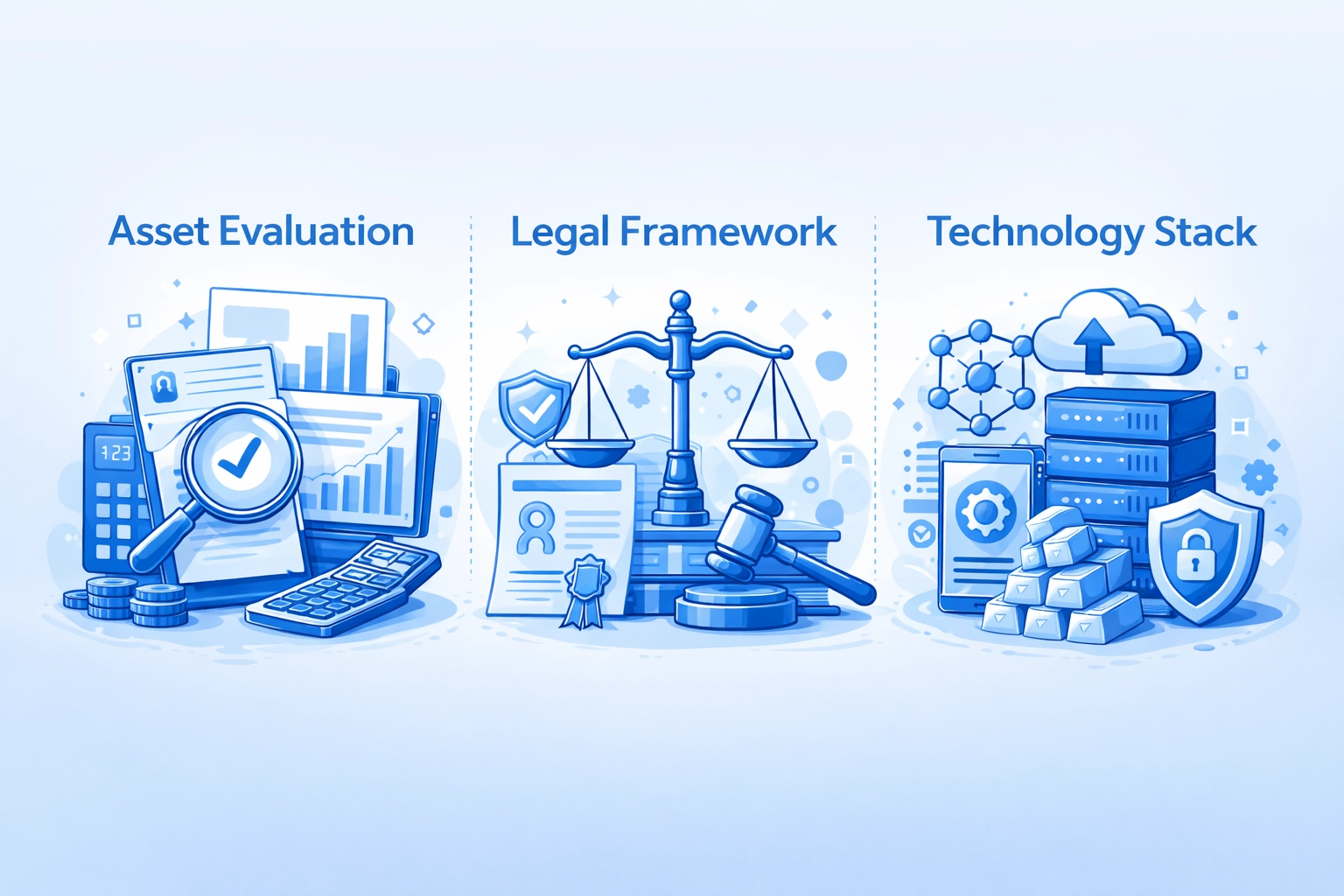 Blockchain architect demonstrating fractional ownership token structure smart contract functionality on screen display