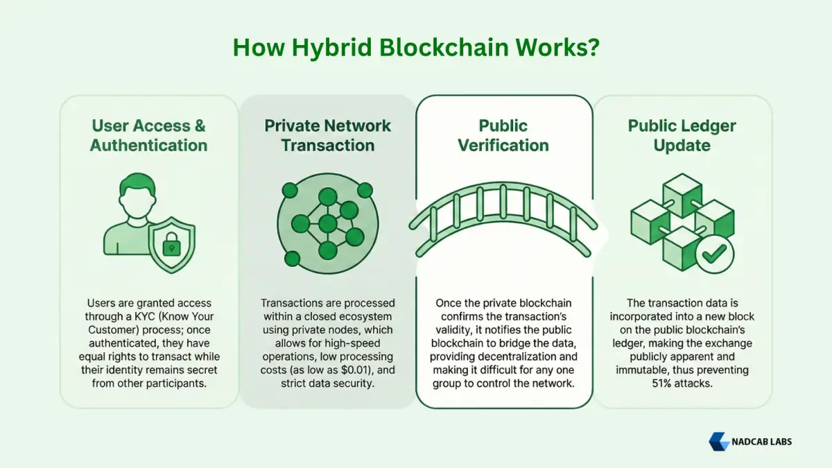 How Hybrid Blockchain Works