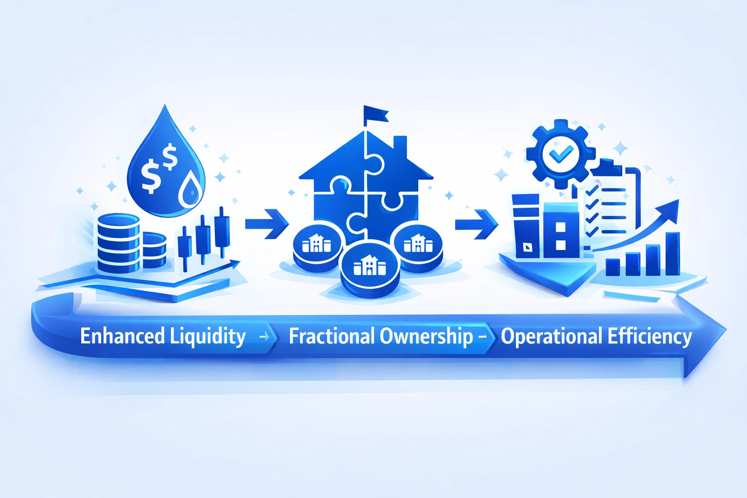 Property owner reviewing real estate tokenization provider proposals with investment advisor in professional office