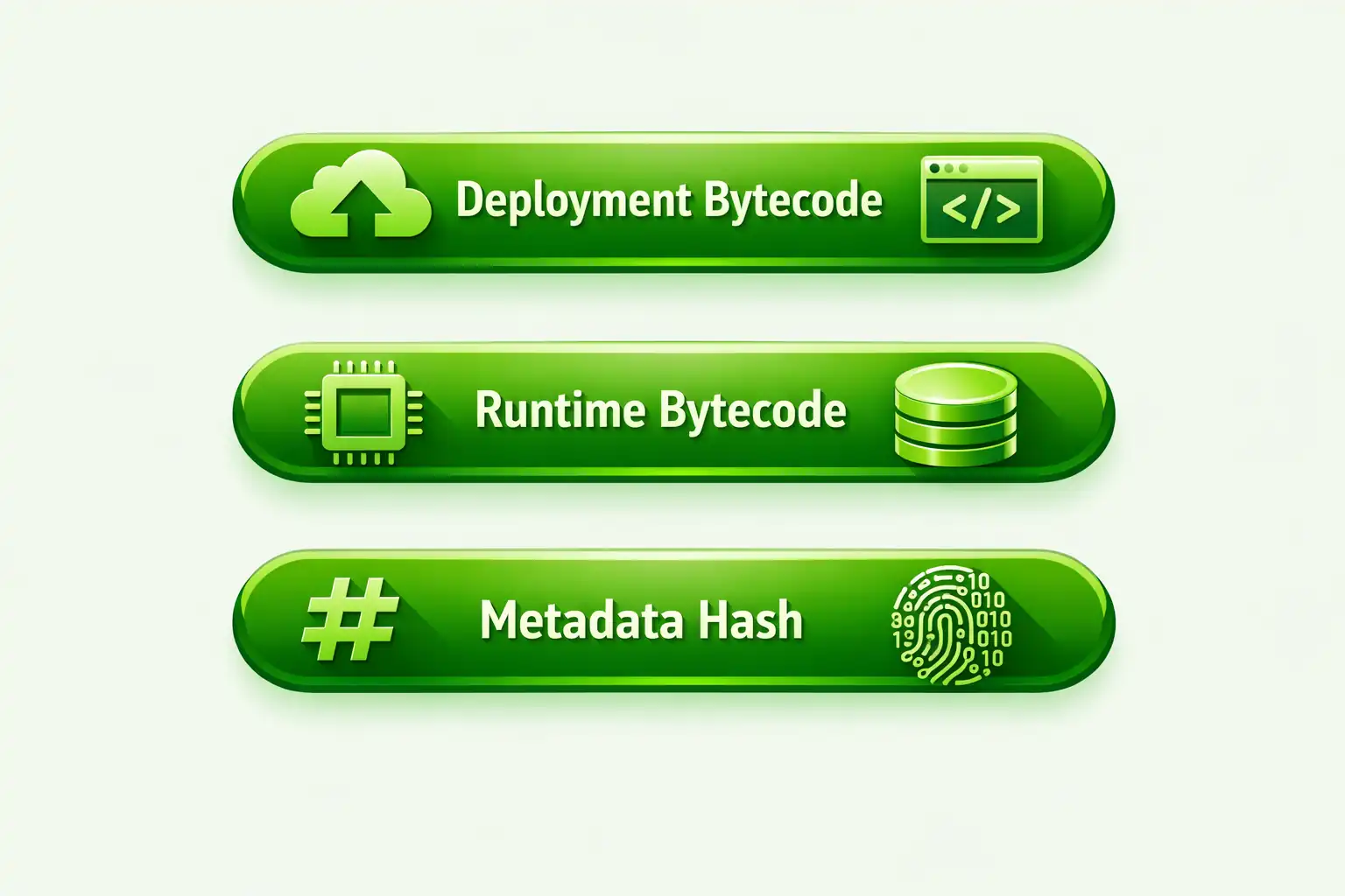 Stack memory and storage management diagram illustrating how bytecode smart contracts manipulate data structures during blockchain execution