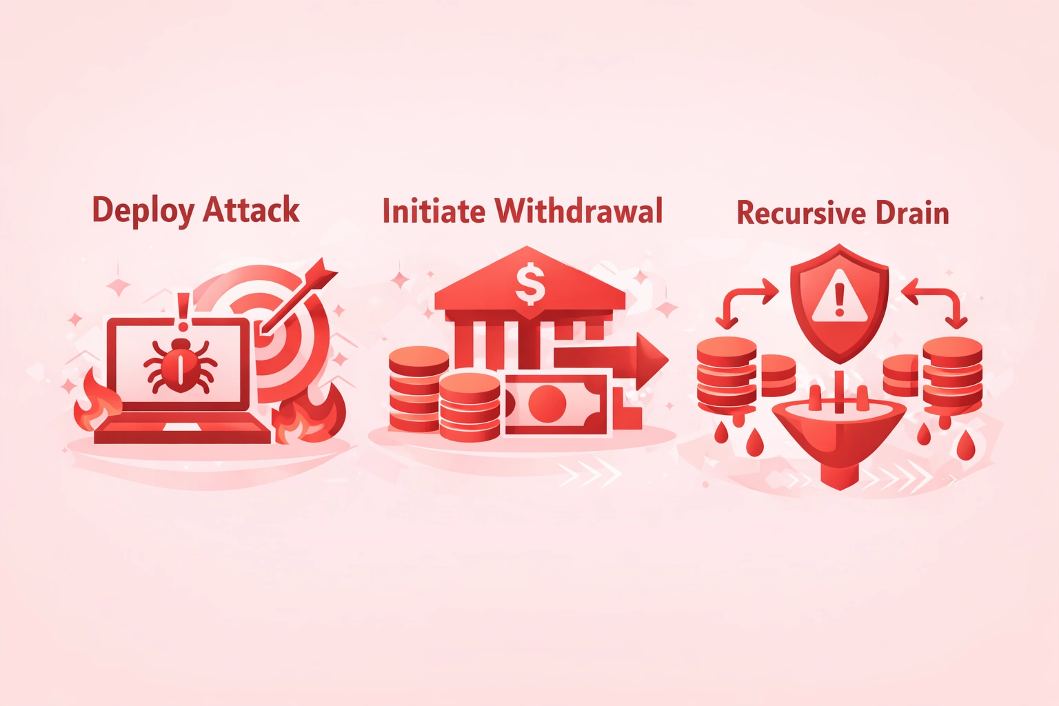 Blockchain team reviewing reentrancy vulnerability detection report in enterprise security operations center