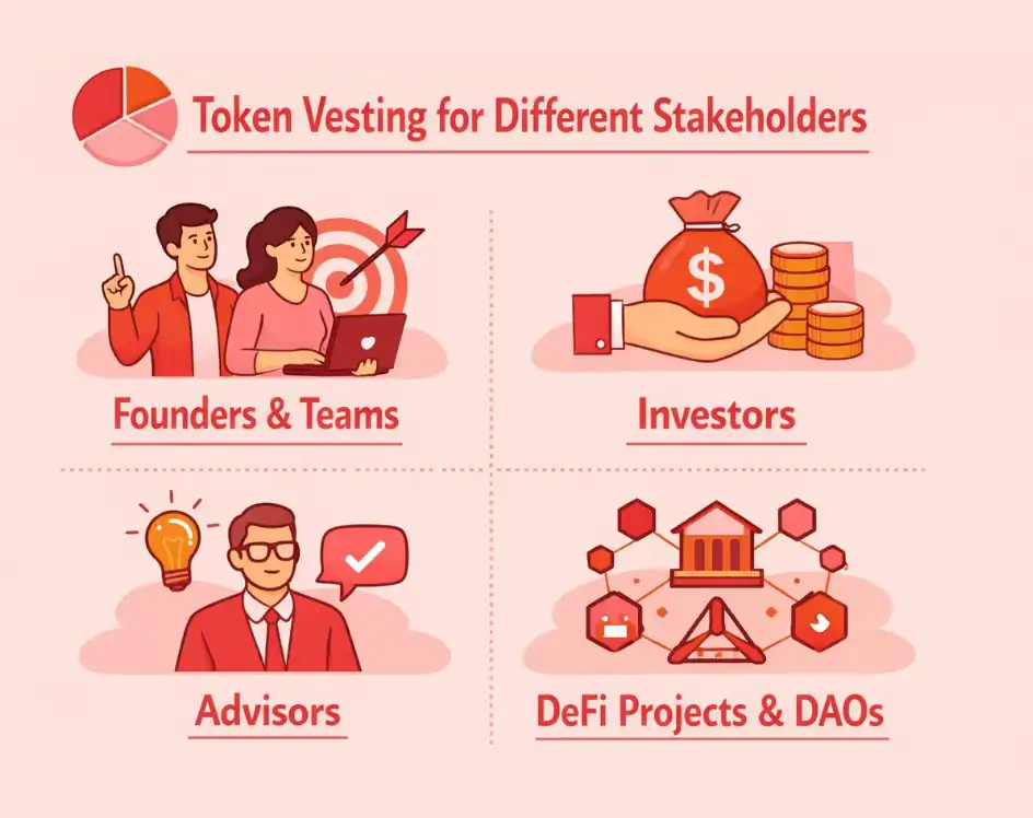 Token Vesting for Different Stakeholders