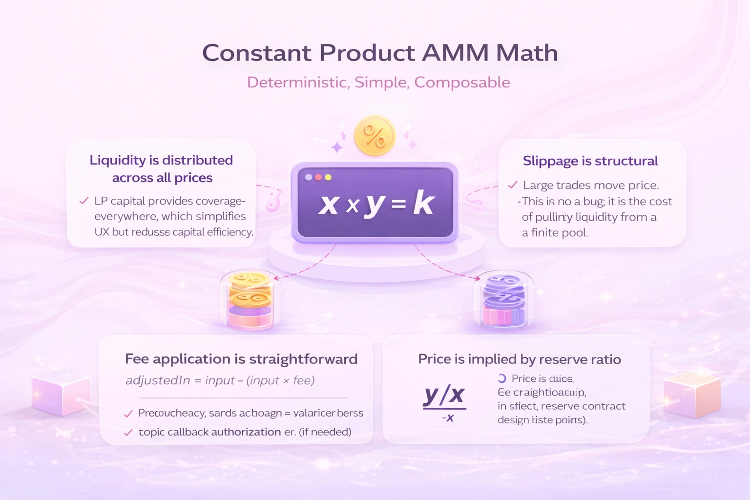 constant product AMM math