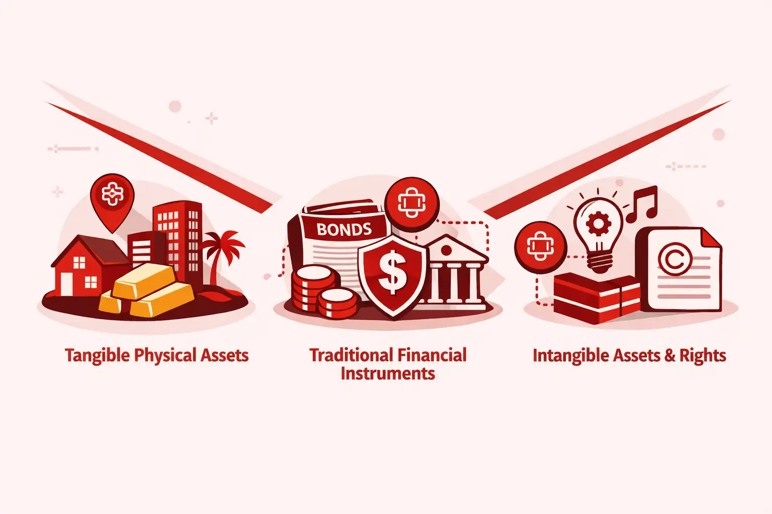 RWA tokenization process workflow showing asset selection valuation legal structure and blockchain deployment stages complete