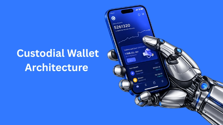 Custodial wallet architecture diagram showing hot, warm, and cold wallet separation for secure crypto asset management