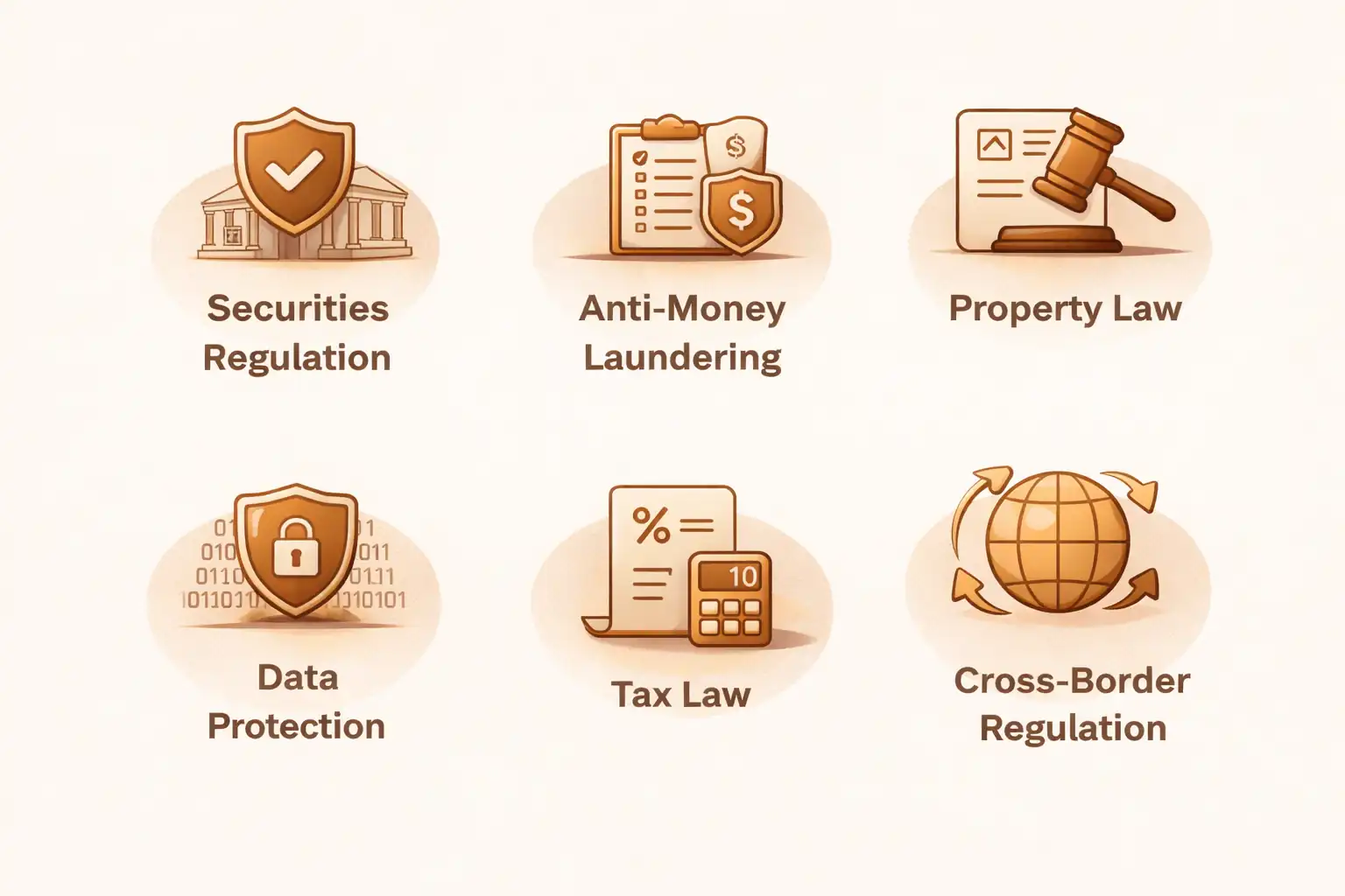 Securities law application diagram for real estate tokenization regulations showing registration exemptions and compliance pathways