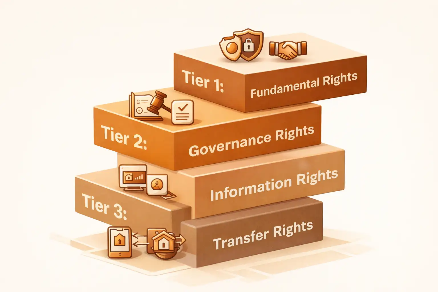 Real estate tokenization regulations visualization depicting custody escrow and investor protection mechanisms globally