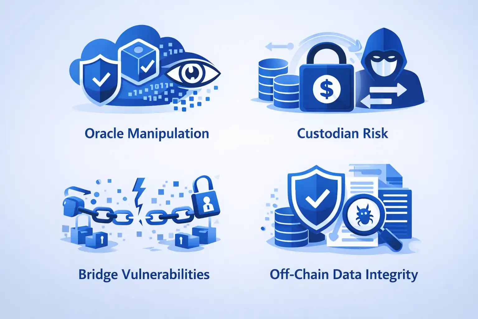 Infographic illustrating smart contract management of on-chain digital assets with security features