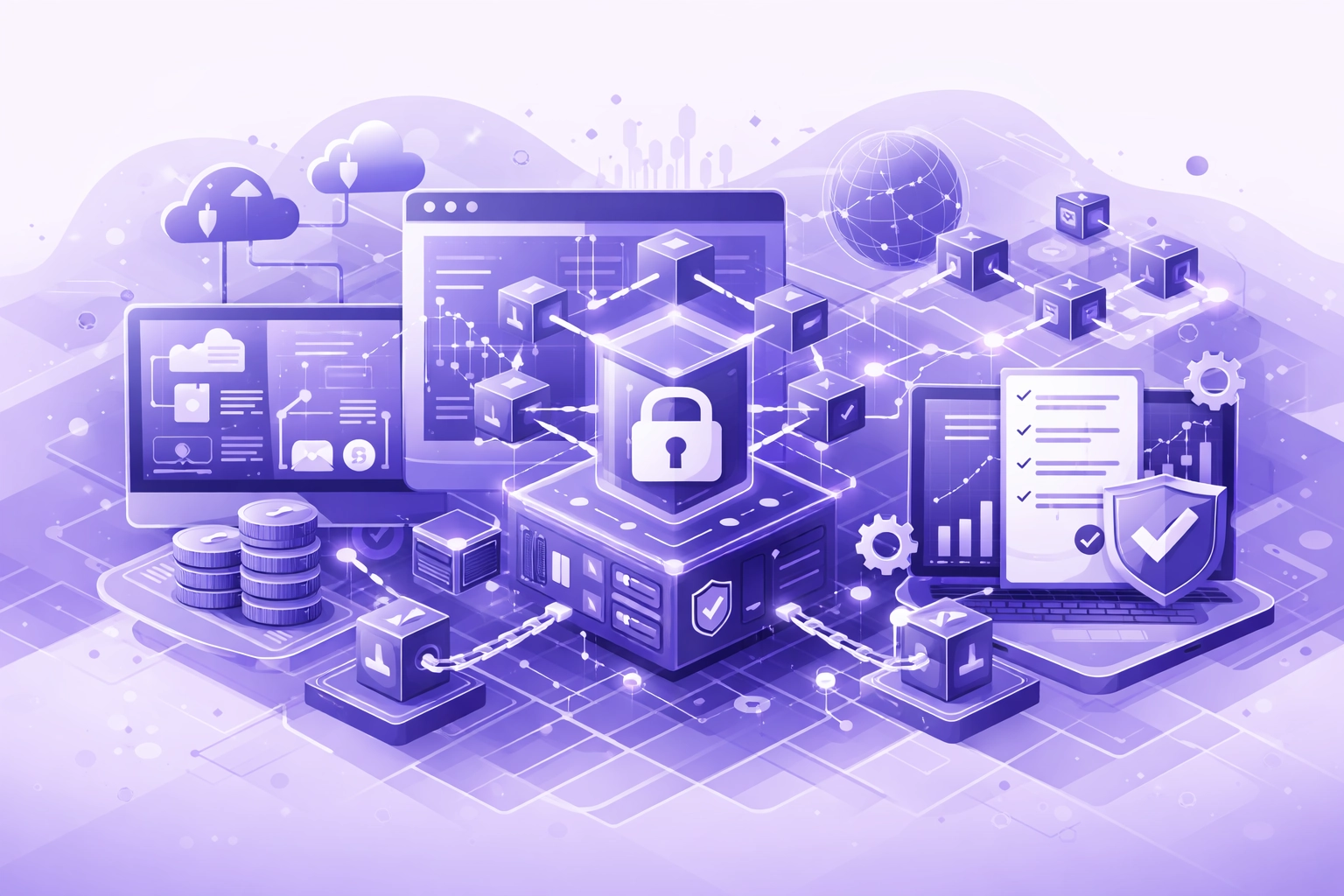 Permissioned versus hybrid blockchain models comparison displaying access control granularity, transaction privacy levels, and regulatory compliance capabilities for enterprise networks