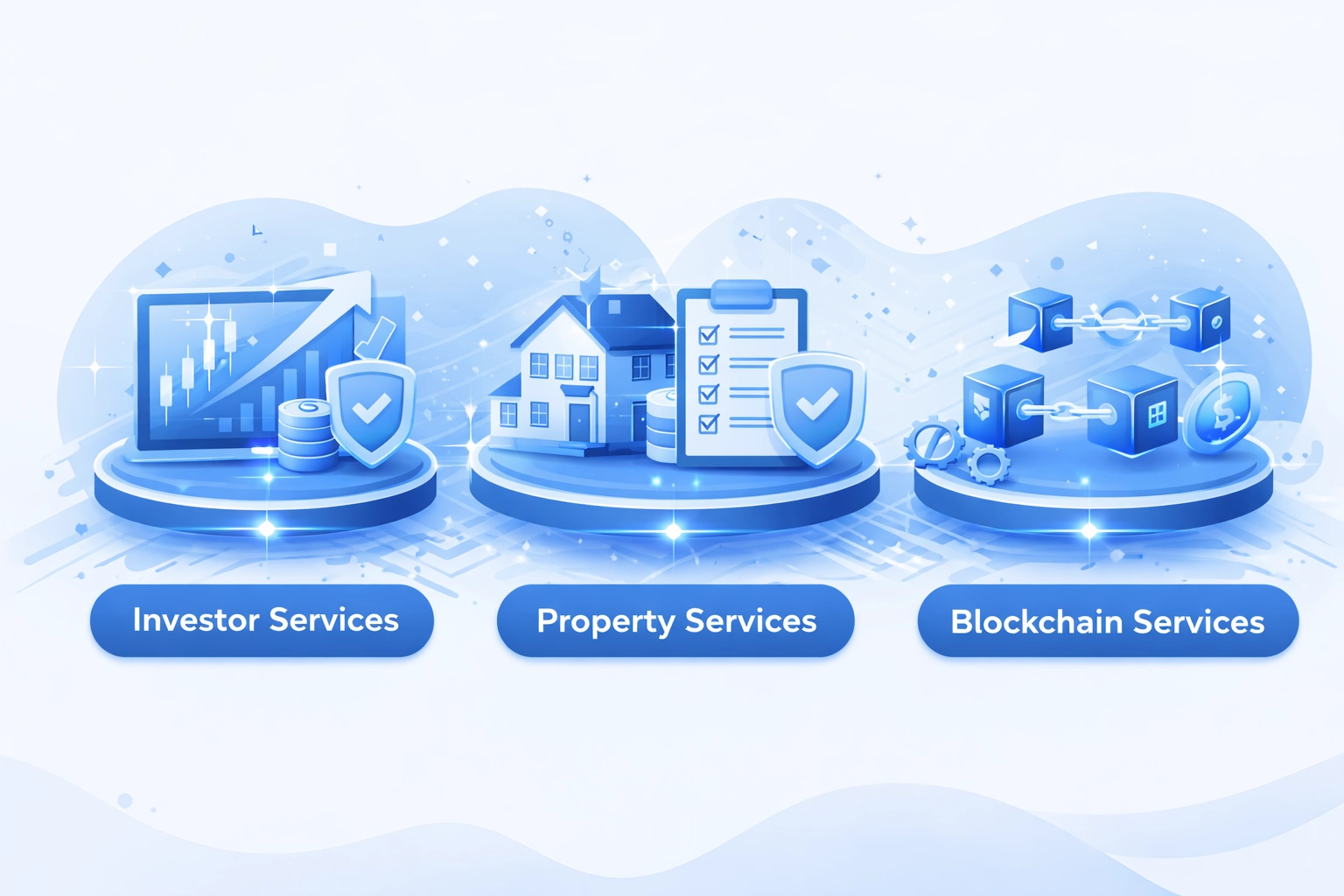 On-chain asset lifecycle management table comparing monolithic and microservices approaches for token creation and trading