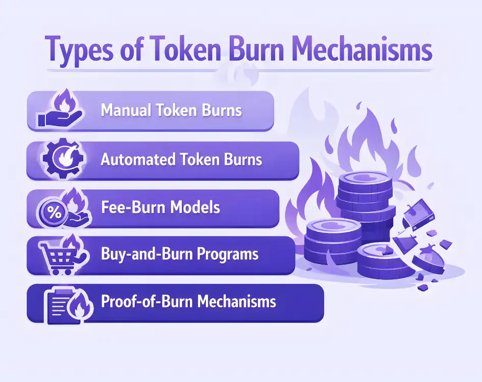 Types of Token Burn Mechanisms