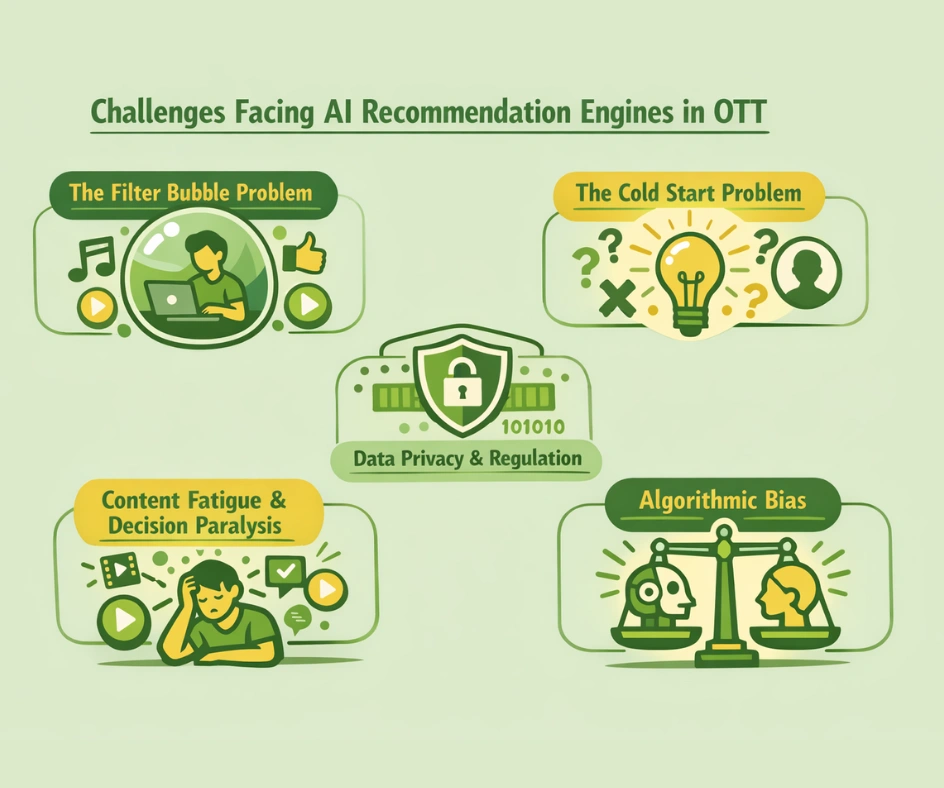 Challenges Facing AI Recommendation Engines in OTT