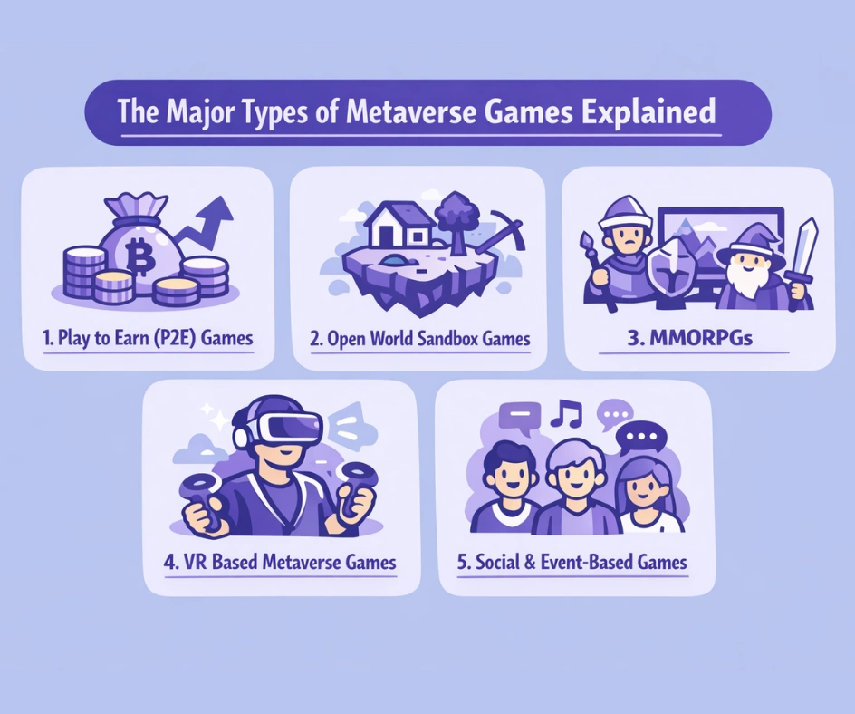Major Types of Metaverse Games