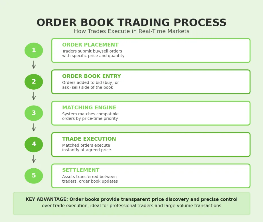 oder book trading process
