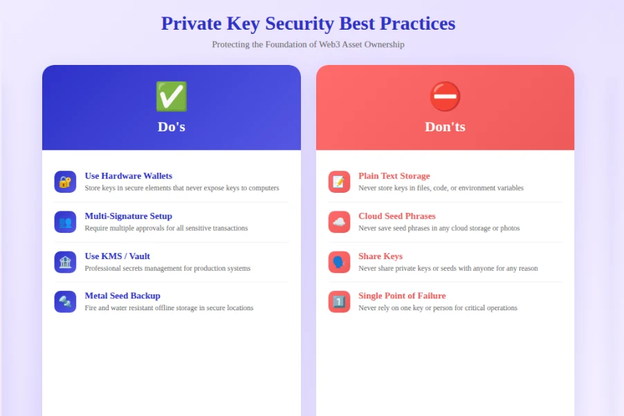 Private Key Security Practices