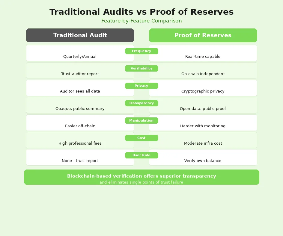 traditional audits vs proof of reserves