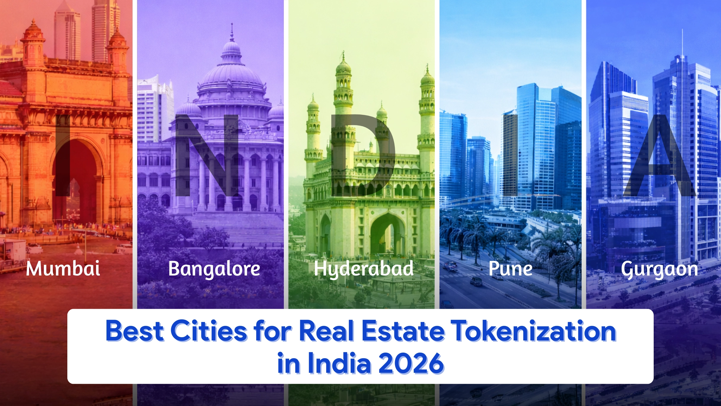 Best cities for real estate tokenization in India 2026 comparing Mumbai Bangalore Hyderabad Pune and GIFT City by rental yield