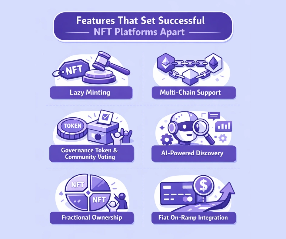 Advanced Features That Set Successful NFT Platforms Apart