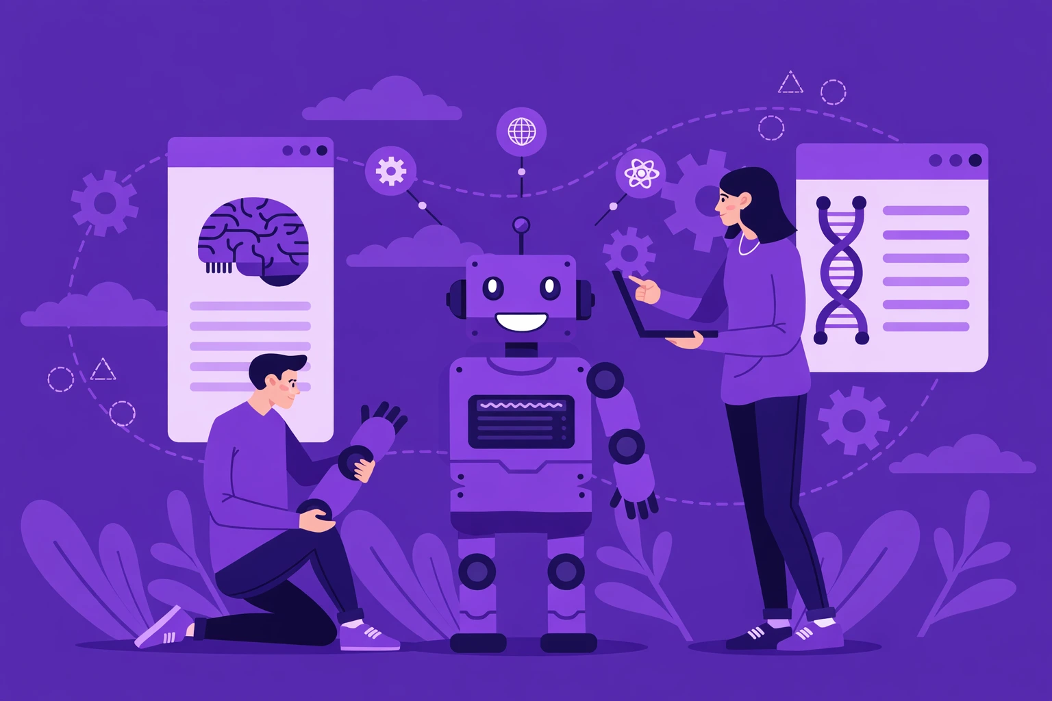 Revolutionizing Business Operations Driving Growth — overview illustration